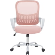 Aidoly Breathable Mesh Office Chair with Lumbar Support - Adjustable Swivel Desk Chair for Home & Professional Workspaces, Pink