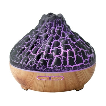 Aidoshy Essential Oil Diffuser,300ML Essential Oil Diffuser - Super Quiet Modern Design With Flame Light Mist Humidifier And 7 Ambient Light Flame Colors (Black) for Home Office Room