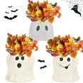 thumbnail image 1 of Aidoshy Halloween Ghost Bucket ,2024 New Ghost Planter,Ghost Candy Bowl, Cute Ghost Vase,Halloween Treat Buckets, Air Fern Display Stand Decor for Indoor Outdoor Garden Fall Decoration, 1 of 7