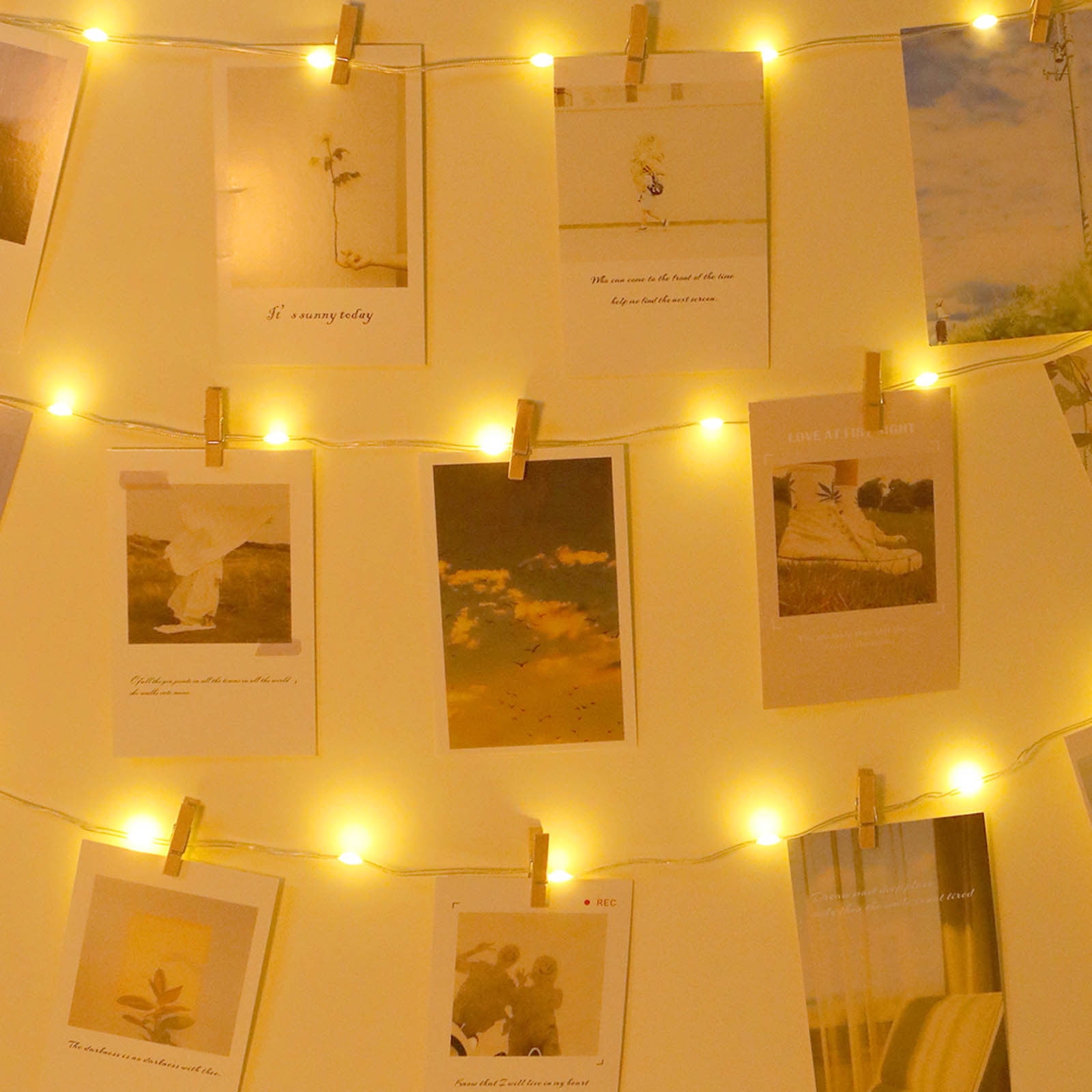 Aidoshy Indoor Outdoor Fairy String Light,Led Clip Light String Battery ...