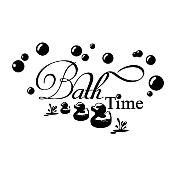 Aidoshy Wall Paper Peel and Stick Modern,Bath Time Home Decor Wall Sticker Decal Bedroom Vinyl Art Mural for Bedroom Bathroom Cabinets Decor Vinyl