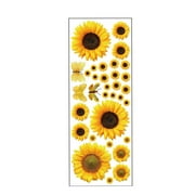Aidoshy Wall Paper Peel and Stick Modern,Sunflower Wall Stickers Color Stereo Personality Living for Bedroom Bathroom Cabinets Decor Vinyl