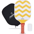thumbnail image 1 of Aieoposo Pickleball Paddles, Pickleball Gift, Fiberglass Pickleball Rackets, Wristbands and Pickleball Cover - Indoor & Outdoor Pickleball Set for Beginners & Intermediate Players, 1 of 8