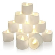 Aierliusa Flameless LED Votive Candles, Warm White Battery Operated, 12 Pack