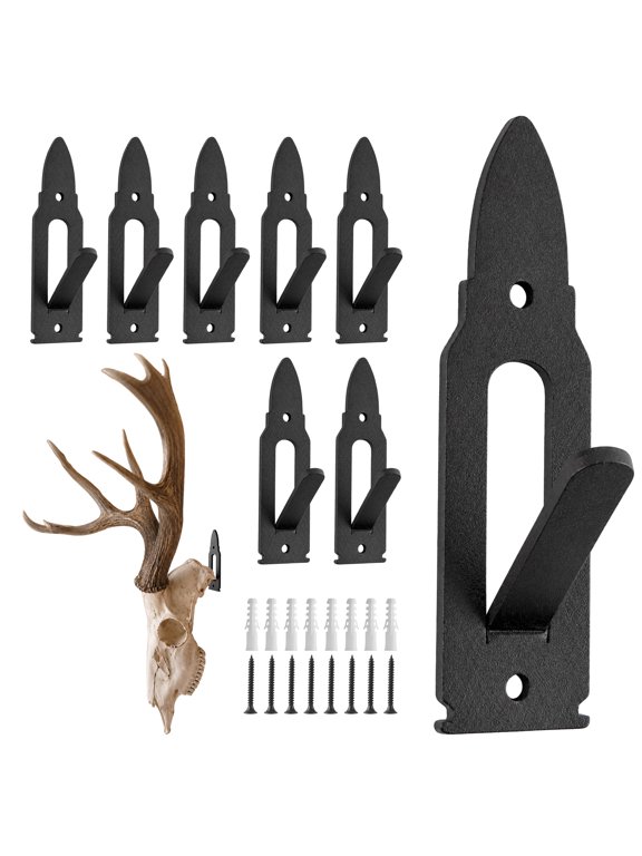 Mount Skull Hanger 8 pcs,Black Metal Skull Mount Hanger,for Deer, Mule Deer, Antelope, Coyote & Small Game Skulls Display