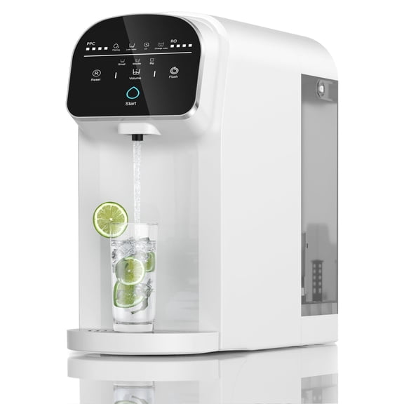 Aigerri Countertop Reverse Osmosis Water Filter System, 5-Stage Filtration with UV, White