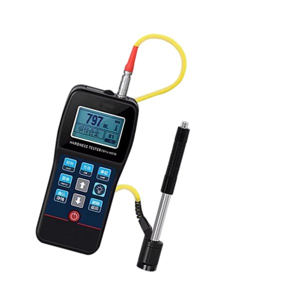 Aigital hardness tester features 7 balance conversion functions, convert between 20 different materials, data storage