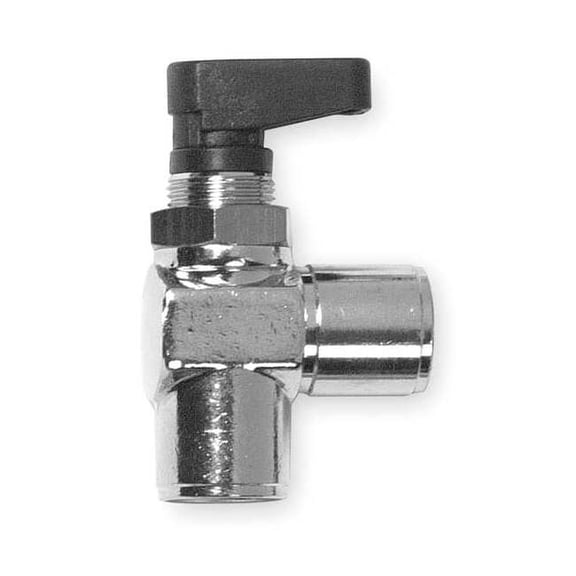Aignep Usa 1/8" FNPT Nickel Brass Mini Ball Valve Angle 86720-02