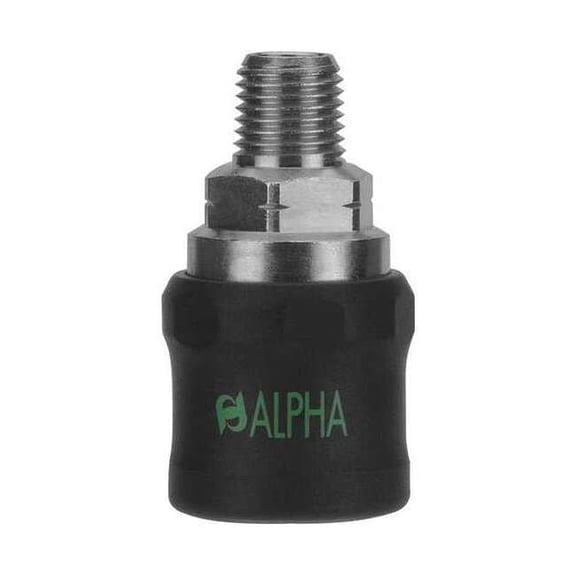 Aignep Usa Safety Exhaust Coupler,3/8",Brass 80621-06