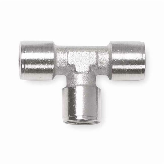 Aignep Usa Tee, Nickel-Plated Brass, 1/4 in, FNPT 82400N-04