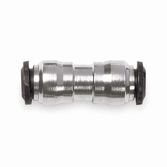 Push-Fit Union Fitting, Push-to-Connect x Push-to-Connect, 12mm Tube OD, Metal, 3 PK