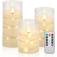 thumbnail image 1 of Aignis 12pcs Flameless LED Candles Battery Operated with 10-Key Remote Timer, Outdoor Indoor Waterproof Electric Lights, Warm Flickering Glow for Cozy & Romantic Home/Wedding/Holiday Décor, 1 of 10