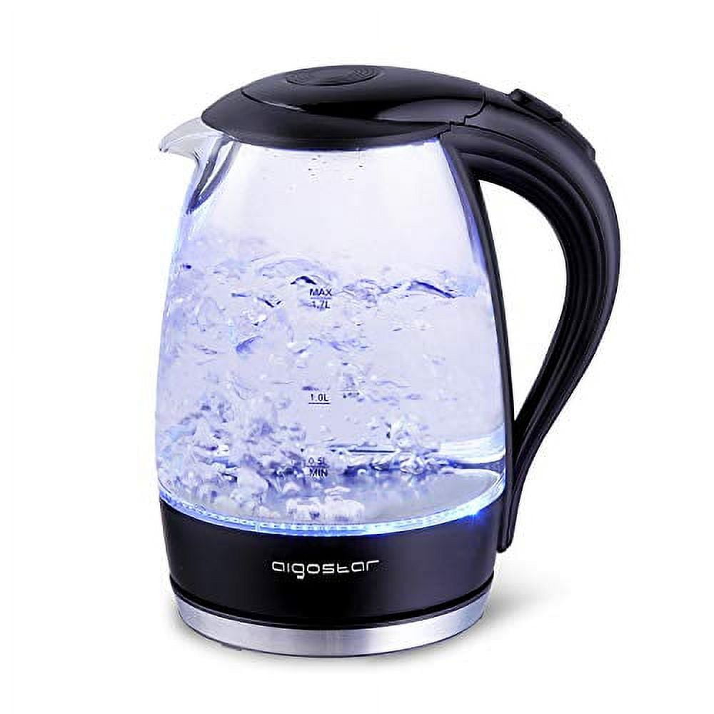 Aigostar Adam - Electric Water Kettle 1.7L 57OZ Kitchen Kettle Pot for Tea  Coffee with Blue Led 