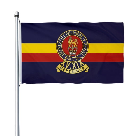 Aihccy 15th19th Kings Royal Hussars Flag with Brass Grommets Size - 3x5Ft