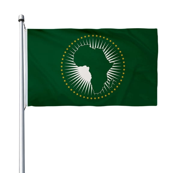 Aihccy African Union Flag with Brass Grommets Size - 3x5Ft