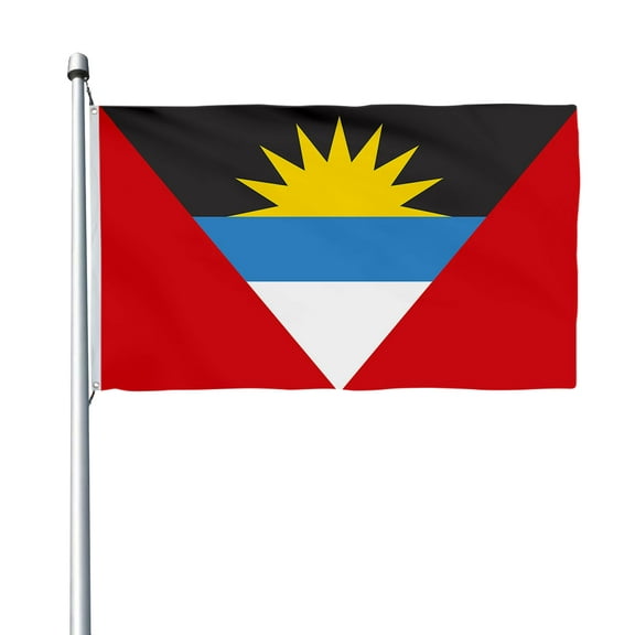Aihccy Antigua and Barbuda Flag with Brass Grommets Size - 3x5Ft