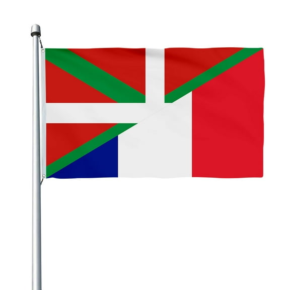 Aihccy Basque Country and France Flag with Brass Grommets Size - 3x5Ft