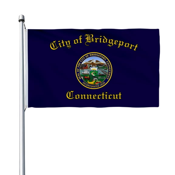 Aihccy Bridgeport, Connecticut Flag with Brass Grommets Size - 3x5Ft