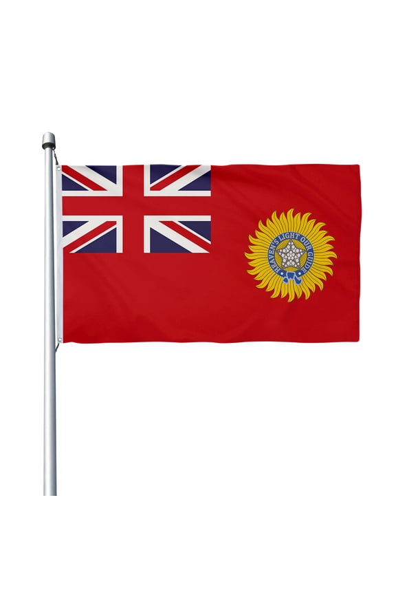 British Raj Red Ensign Flag with Brass Grommets Size - 3x5Ft