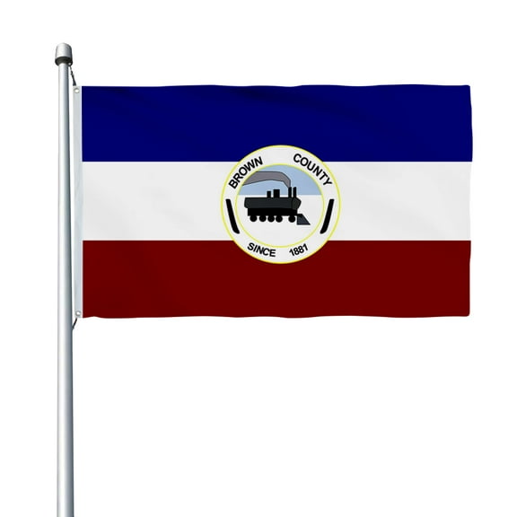 Aihccy Brown County, South Dakota Flag with Brass Grommets Size - 3x5Ft
