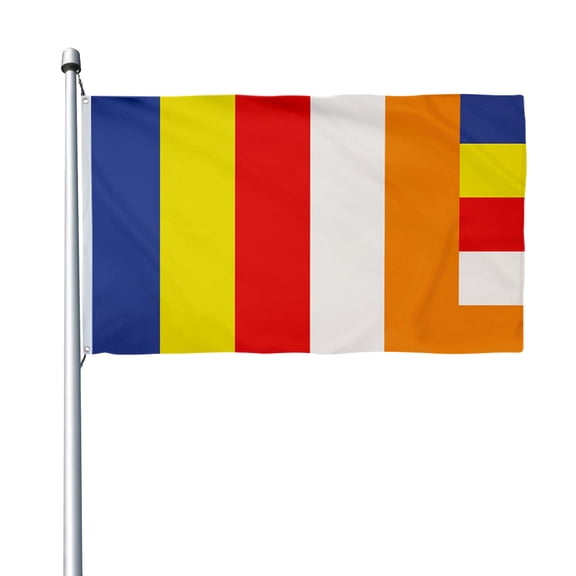 Aihccy Buddhism Flag with Brass Grommets Size - 3x5Ft