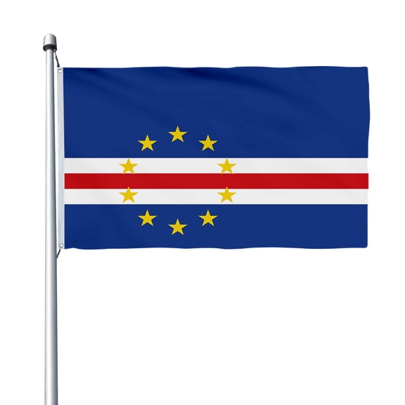 Aihccy Cape Verde Flag with Brass Grommets Size - 3x5Ft