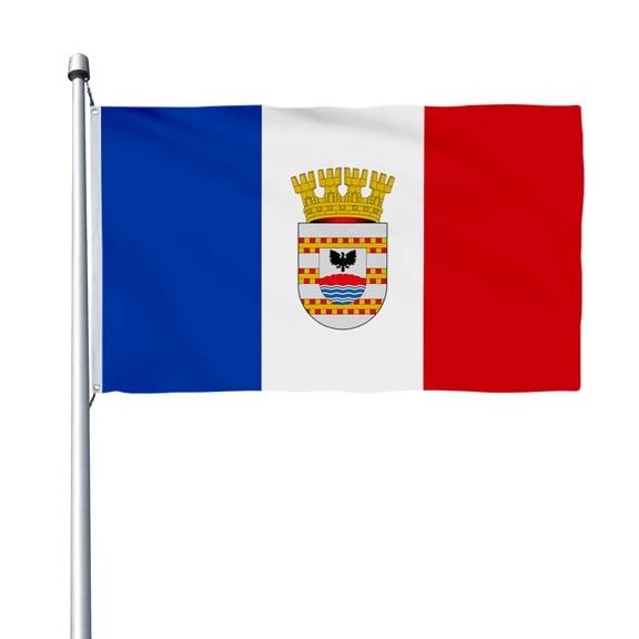 Aihccy Collipulli, Chile Flag with Brass Grommets Size - 3x5Ft