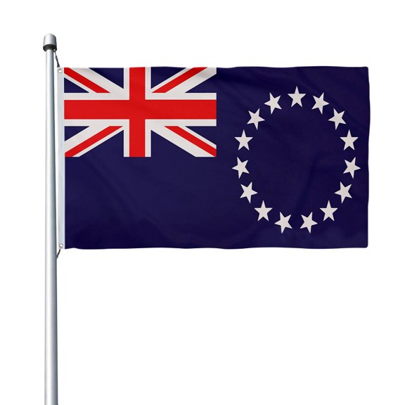 Aihccy Cook Islands Flag with Brass Grommets Size - 3x5Ft