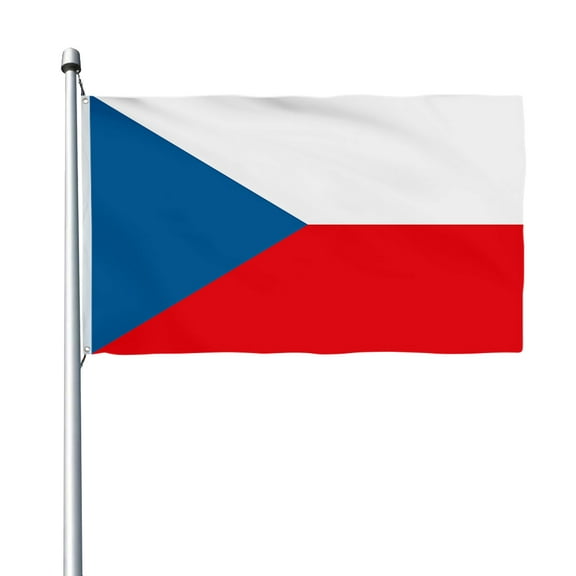 Aihccy Czech Republic Flag with Brass Grommets Size - 3x5Ft