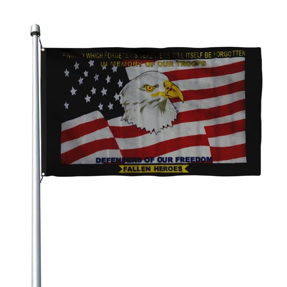 Aihccy Defenders Of Our Freedom Fallen Heroes Flag with Brass Grommets Size - 3x5Ft