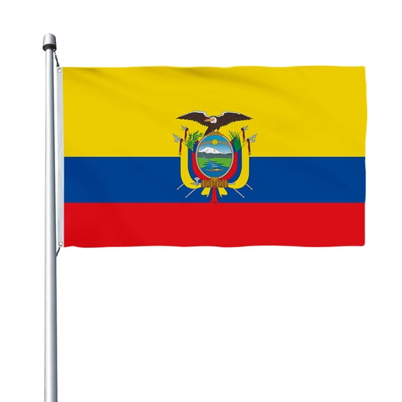 Aihccy Ecuador Flag with Brass Grommets Size - 3x5Ft