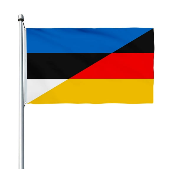 Aihccy Estonia and Germany Flag with Brass Grommets Size - 3x5Ft