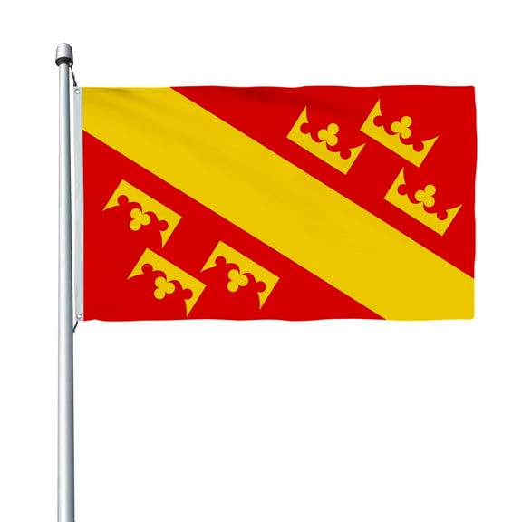 Aihccy French Province of Haute-Alsace Flag with Brass Grommets Size - 3x5Ft