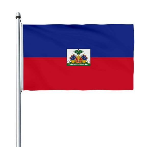 Aihccy Haiti Flag with Brass Grommets Size - 3x5Ft