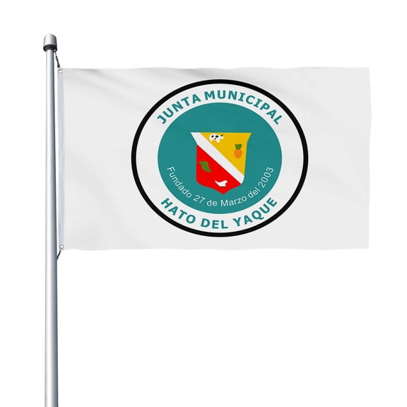 Aihccy Hato del Yaque Flag with Brass Grommets Size - 3x5Ft