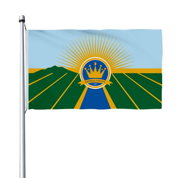 Aihccy Imperial County in California Flag with Brass Grommets Size - 3x5Ft