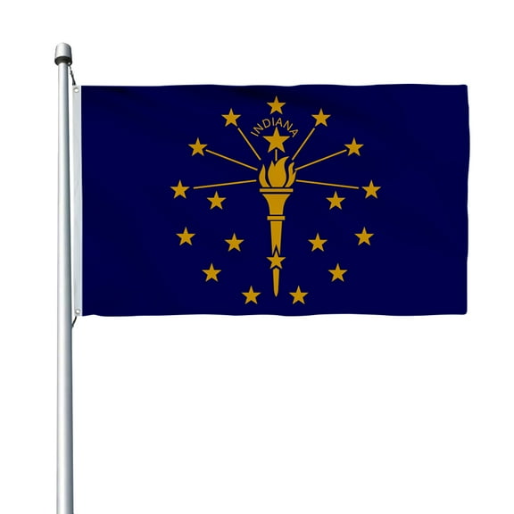Aihccy Indiana State Flag with Brass Grommets Size - 3x5Ft