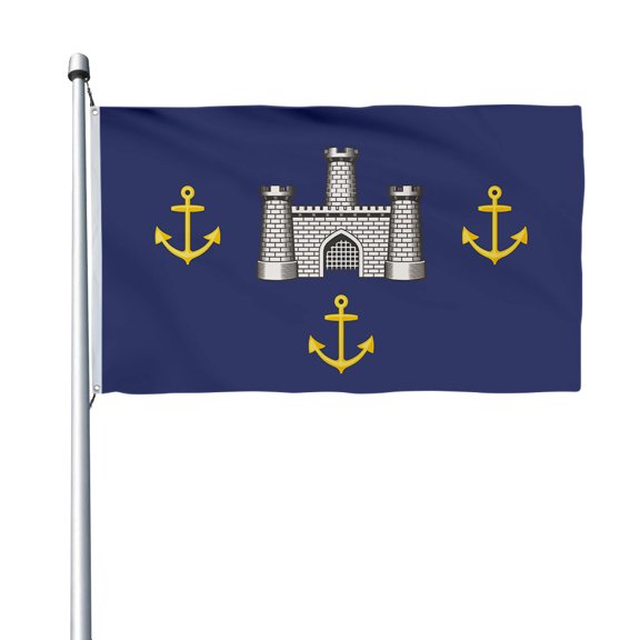 Aihccy Isle of Wight (Old) Castles Flag with Brass Grommets Size - 3x5Ft