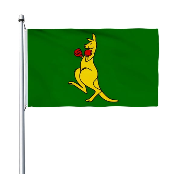 Aihccy Kangaroo Boxing Flag with Brass Grommets Size - 3x5Ft