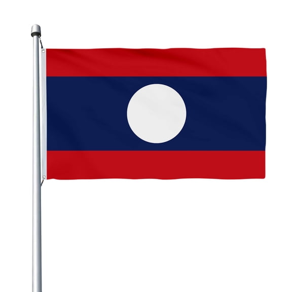 Aihccy Laos Flag with Brass Grommets Size - 3x5Ft