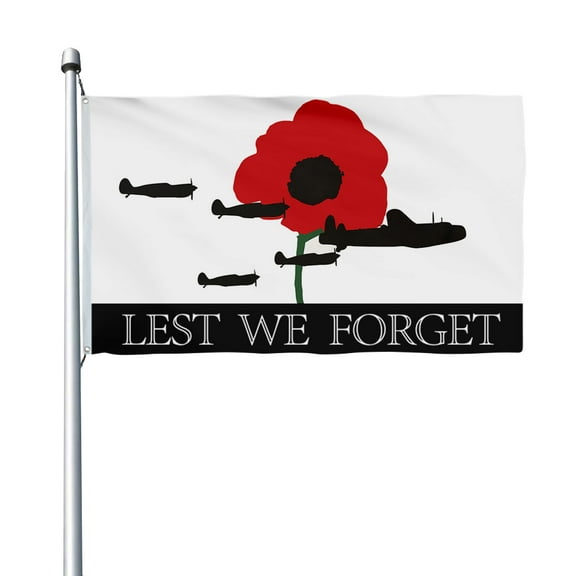 Aihccy Lest We Forget RAF Flag with Brass Grommets Size - 3x5Ft
