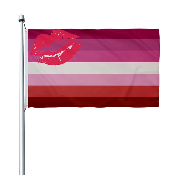 Aihccy Lipstick Lesbian Flag with Brass Grommets Size - 3x5Ft