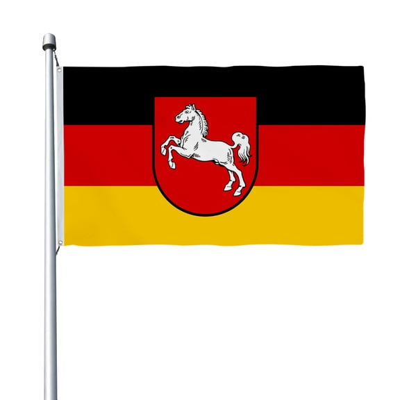 Aihccy Lower Saxony Flag with Brass Grommets Size - 3x5Ft