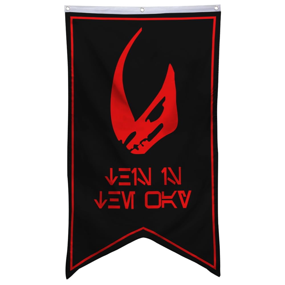 Aihccy Mudhorn Signet Flag banner Mandalorian Flag Banner Man Cave Bed Room Home Office Party Decor 30x50 Inch (black 1) C59