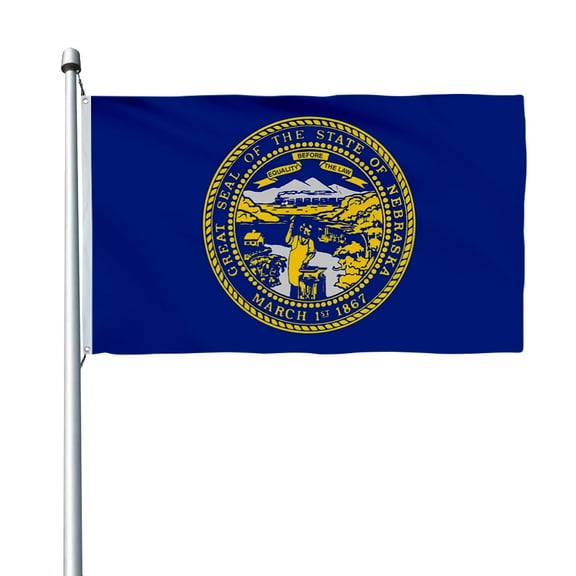 Aihccy Nebraska State Flag with Brass Grommets Size - 3x5Ft