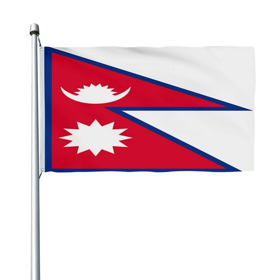 Aihccy Nepal Flag with Brass Grommets Size - 3x5Ft