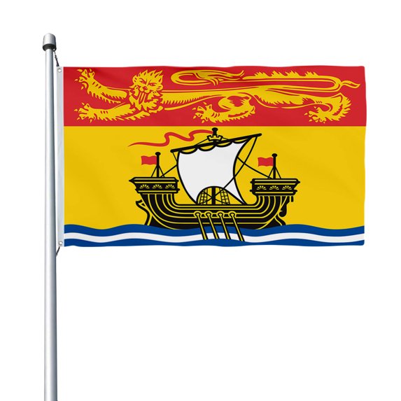 Aihccy New Brunswick Flag with Brass Grommets Size - 3x5Ft