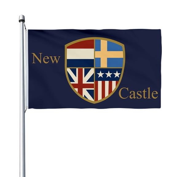 Aihccy New Castle, Delaware Flag with Brass Grommets Size - 3x5Ft