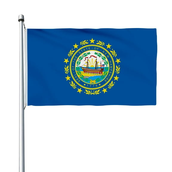 Aihccy New Hampshire State Flag with Brass Grommets Size - 3x5Ft