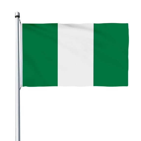 Aihccy Nigeria Flag with Brass Grommets Size - 3x5Ft